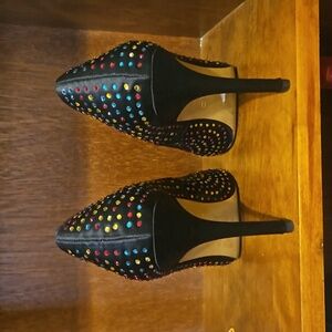 ALDO sparkly rainbow heels / worn once excellent condition
